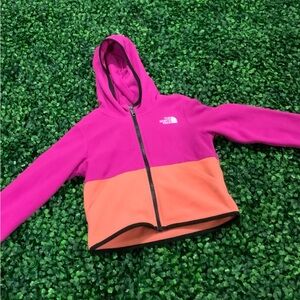 The North Face Kids' Vibrant Pink and Orange Hoodie